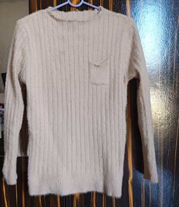Cozy Knit Sweater with Pocket Detail