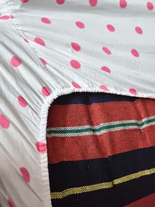 Floral &amp; Polka Dot print bedcover