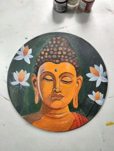Buddha painting realistic work acrylic