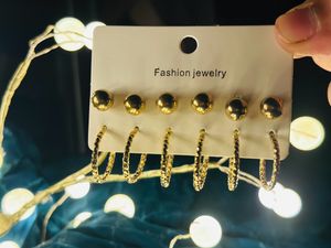 Set Of 6 Hoop Earrings