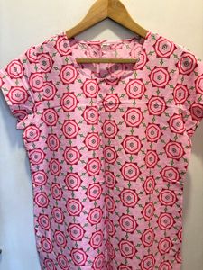 Pink Patterned Tunic Top