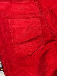 Vibrant Red baggy Trousers