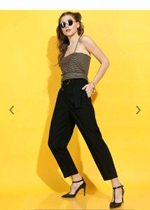 New, Golden Black Party Wear Crop Top!!