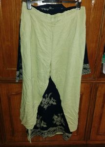 Navy Blue Floral Print Kurta