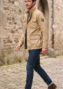 Men's Beige Utility Jacket