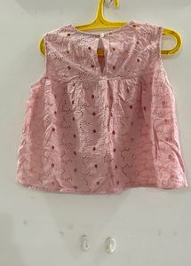 baby pink cut out top