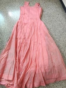 Elegant Pink Embroidered Ethnic Gown