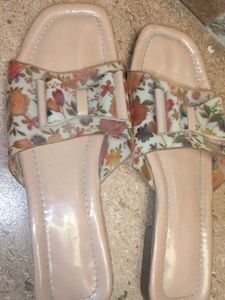 Floral Bow Slip-On Sandals