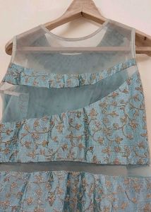 Stunning Blue Embellished Ethnic Gown