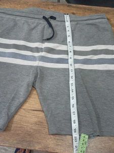 Men's Grey Striped Athletic Shorts