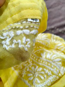 Yellow Chikankari Kurta