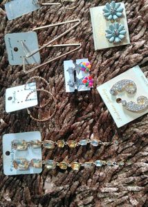 8 Combo Earrings + Locket &amp; Ring