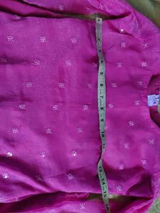 Pink Embroidered Kurta with Pants Set