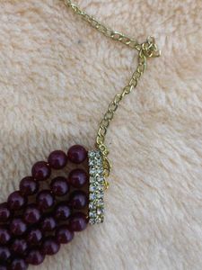 Elegant Maroon Choker Necklace