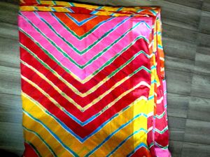 Vibrant Zigzag Print Saree