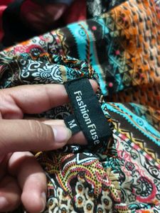 3229.. Bohemian Print Tiered Dress