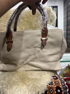 Stylish Cream Handbag
