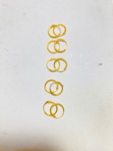 Elegant Gold Hoop Earrings Set 5 pairs