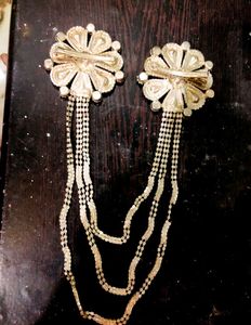 Emerald &amp; Crystal flower Hair clip