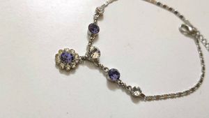 Flower Crystal Necklace &amp; Bracelet NEW UNUSED 🆕