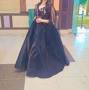 black engagement gown