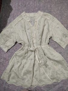 Boho Lace Detail Tunic Top