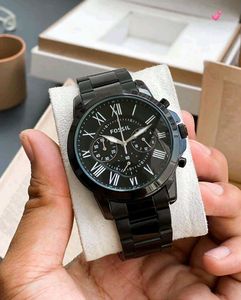 FOSSIL BLACK METAL STRAP WATCH PREMIUM FOR MEN'S