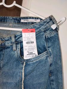 Unique Wide Leg Blue Denim Jeans