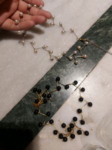 Black White Choker Set + Mor Design Earings