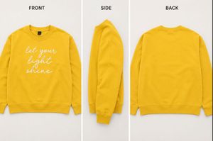 Yellow "Let Your Light Shine" Sweatshirt