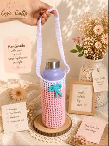 Handmade Crochet Bottle Holder Bag