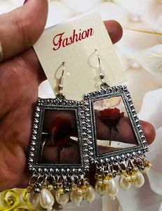 Floral Drop Earrings 2 Pairs Combo