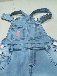 Adorable Embroidered Denim Overalls for Girls