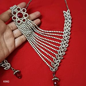 💥Sale, Red Kundan jewellery set