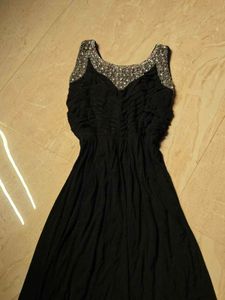 Elegant Black Embellished Maxi Dress