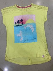BOGO Yellow Dolphin Print T-Shirt