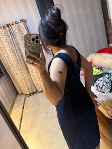 Elegant Navy Blue Dress🦋🎀
