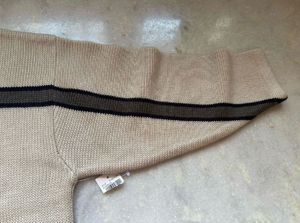 Off Limits Beige &amp; Black Striped Knitted Jumper