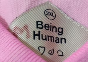 Men's Pink Polo T-Shirt with Rainbow Collar