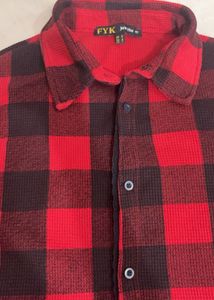 Red &amp; Black Checkered Button-Up Shirt