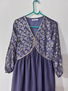 Elegant Purple Maxi Dress fits size M