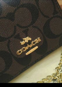 Coach Monogram Chain Wallet