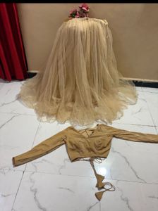 Beige Lehenga Set