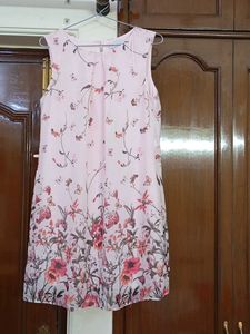 Pink Floral Sleeveless Dress