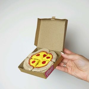 Pizza Coaster Set - Handmade Crochet
