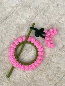 Handmade Pink Floral Hair Clip