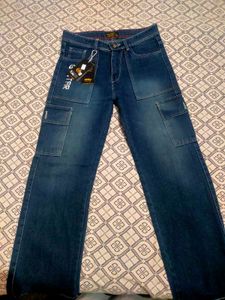 Denim blue straight fit jeans