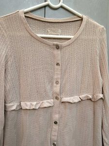 Chic Ruffled Long Sleeve Mini Dress