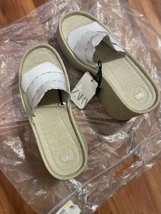 ZARA Vinyl Wedge Sandals