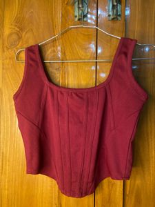 Chic Burgundy Corset
